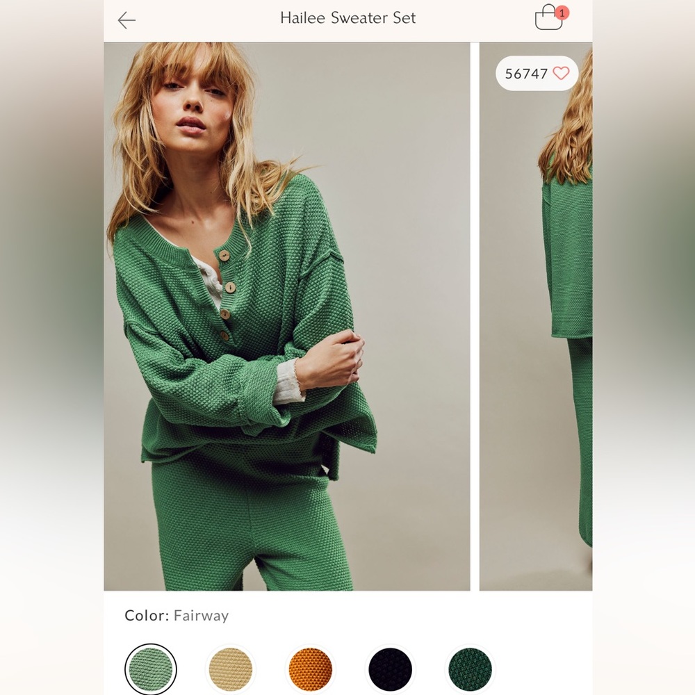 Free People Hailey Sweater Set